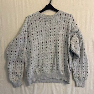 Peconic Bay Traders Vintage Men Size XL Color Dot Pullover Cotton Sweater USA